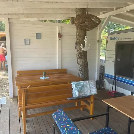 Sea Caravan On The Campsite *