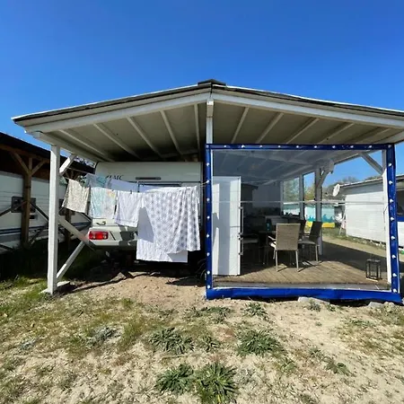 Sea Caravan On The Campsite *