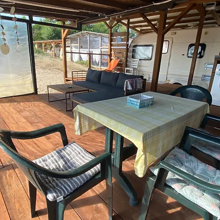 Sea Caravan On The Campsite