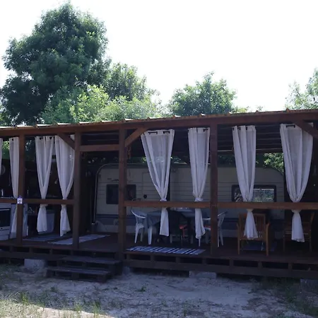 Sea Caravan On The Campsite *