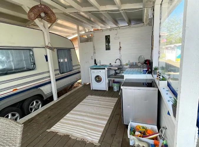 Sea Caravan On The Campsite *